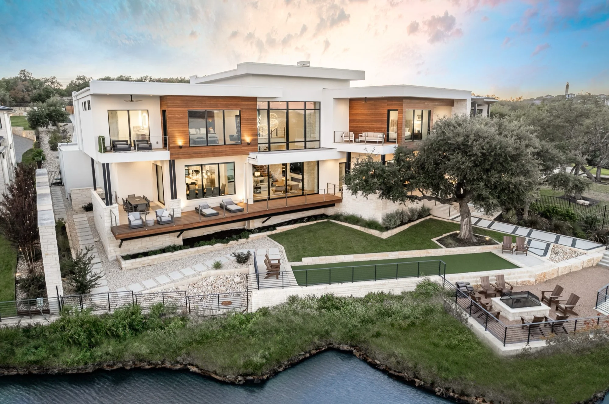 Modern Lake Living - custom home by Jenkins Design Build Austin TX