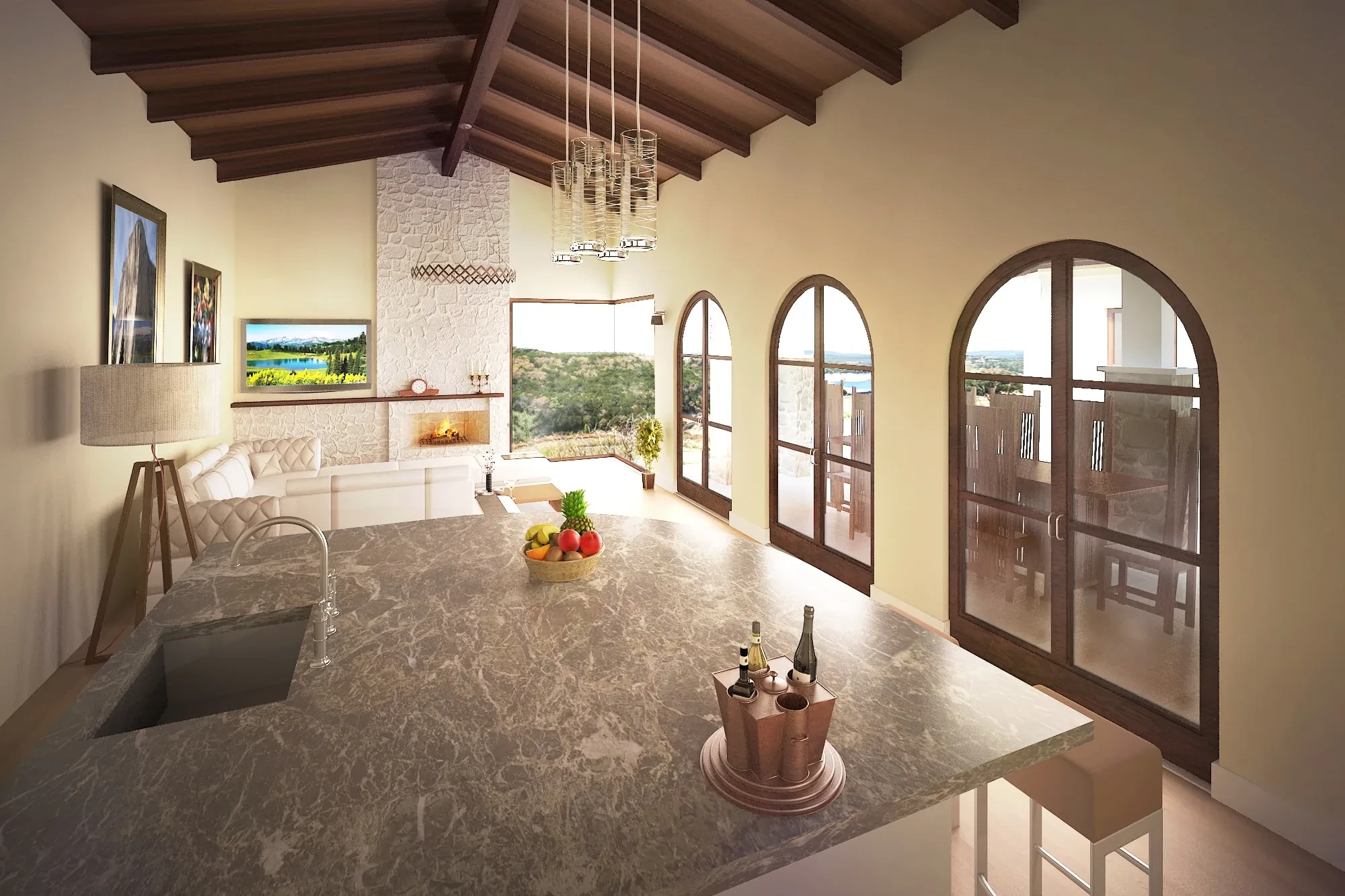 Santa Barbara Design - custom home by Jenkins Design Build Austin TX