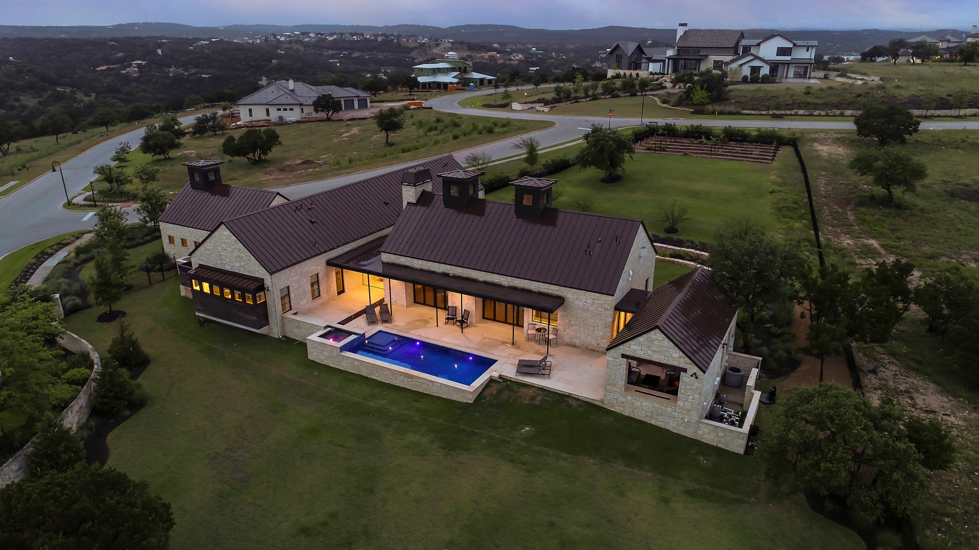 The Vineyard Farmhouse - custom home by Jenkins Design Build Austin TX