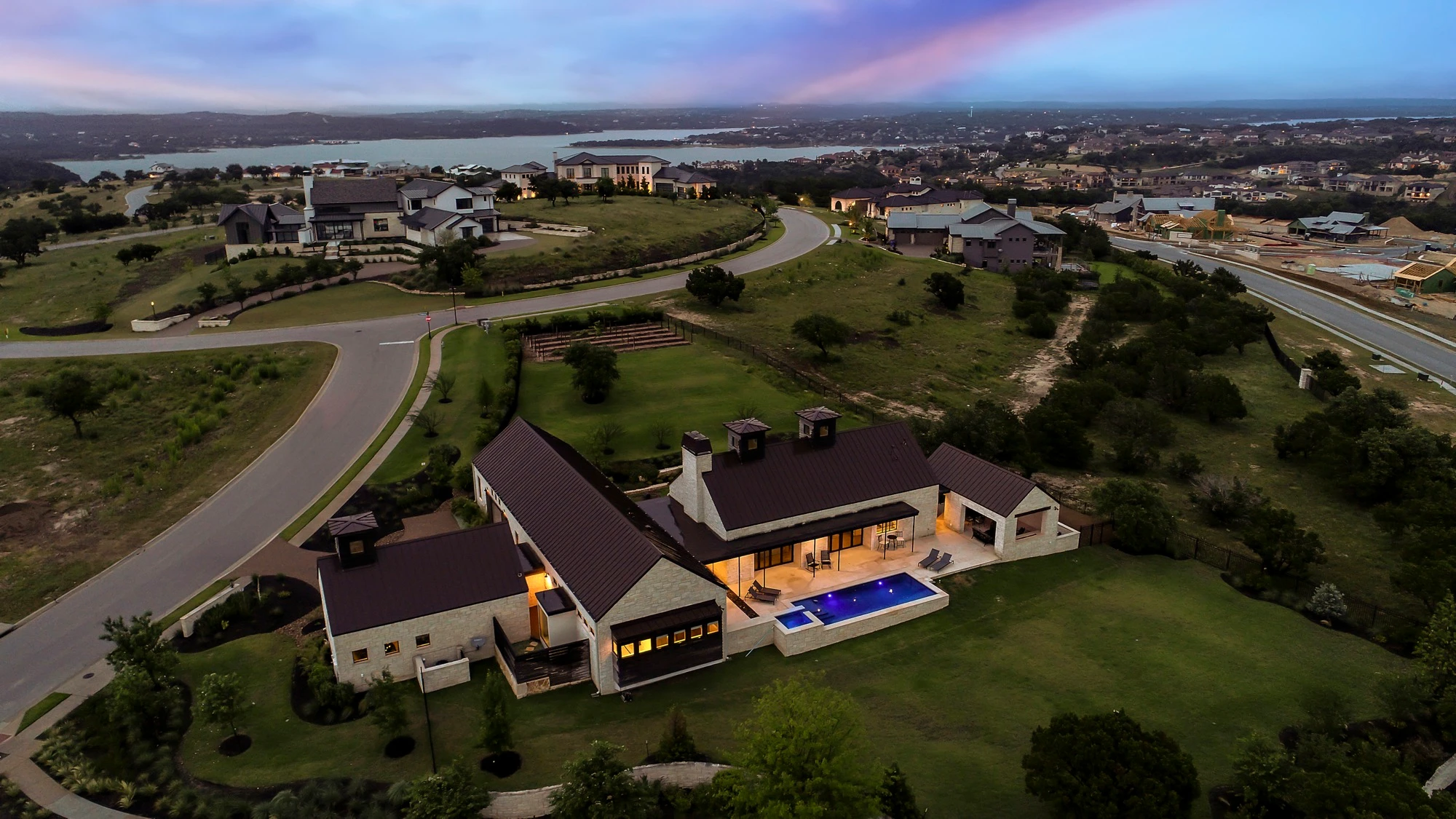 The Vineyard Farmhouse - custom home by Jenkins Design Build Austin TX