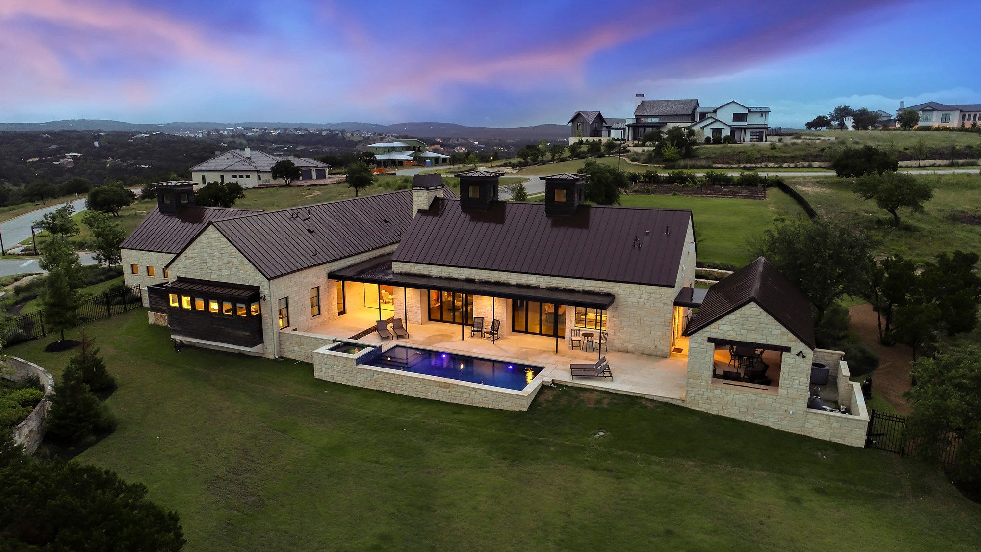 The Vineyard Farmhouse - custom home by Jenkins Design Build Austin TX