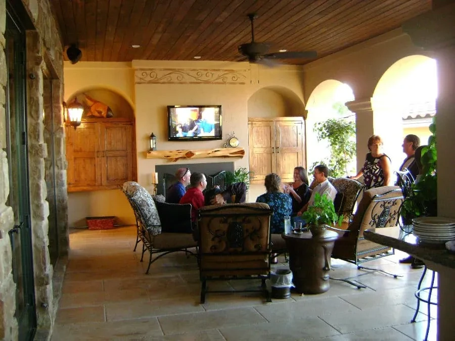 Great Outdoor Entertaining - custom home by Jenkins Design Build Austin TX