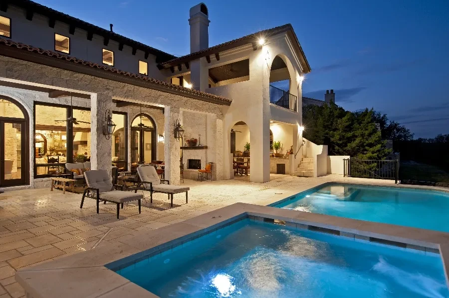 Great Outdoor Entertaining - custom home by Jenkins Design Build Austin TX