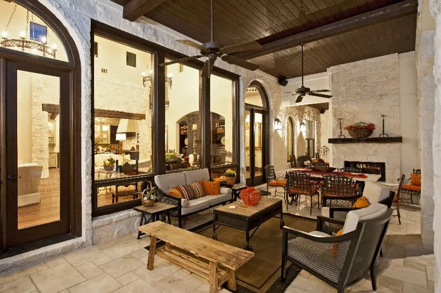 Great Outdoor Entertaining - custom home by Jenkins Design Build Austin TX