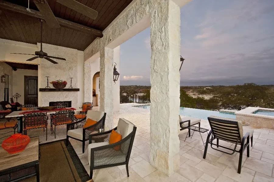 Great Outdoor Entertaining - custom home by Jenkins Design Build Austin TX