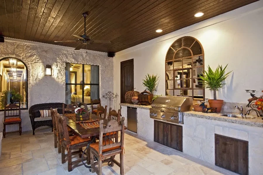 Great Outdoor Entertaining - custom home by Jenkins Design Build Austin TX