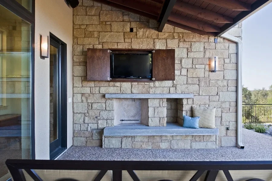 Great Outdoor Entertaining - custom home by Jenkins Design Build Austin TX