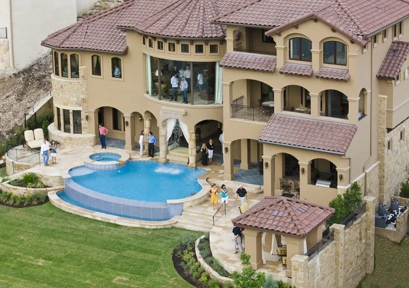 Great Outdoor Entertaining - custom home by Jenkins Design Build Austin TX