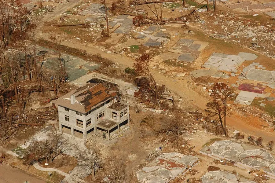 ICF home surviving storm-surge impacts of cars, rocks, and floating debris during Hurricane Ivan