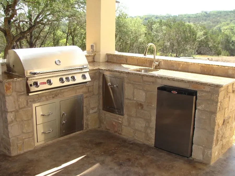 Great Outdoor Entertaining - custom home by Jenkins Design Build Austin TX