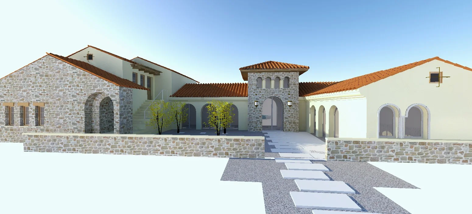 Home Design with Front Courtyard - Jenkins Design Build luxury home design Austin TX