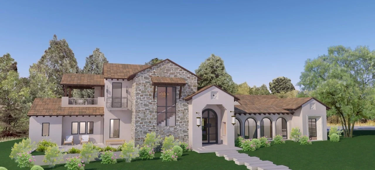 Bella Cortile Design - custom home by Jenkins Design Build Austin TX