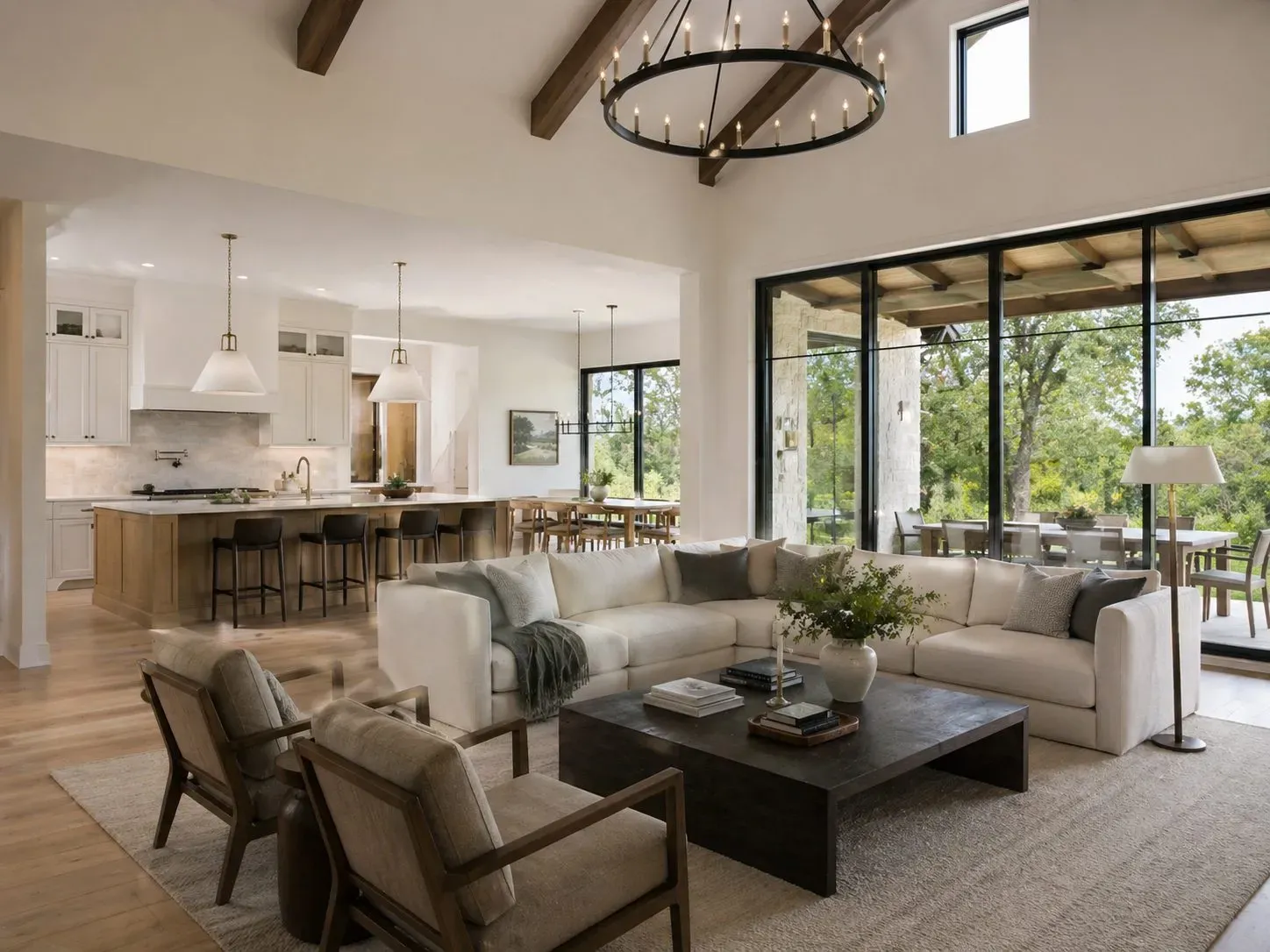 Hill Country luxury kitchen where the point-of-use water purification system feeds the dedicated drinking faucet