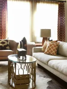 burnt orange and gold