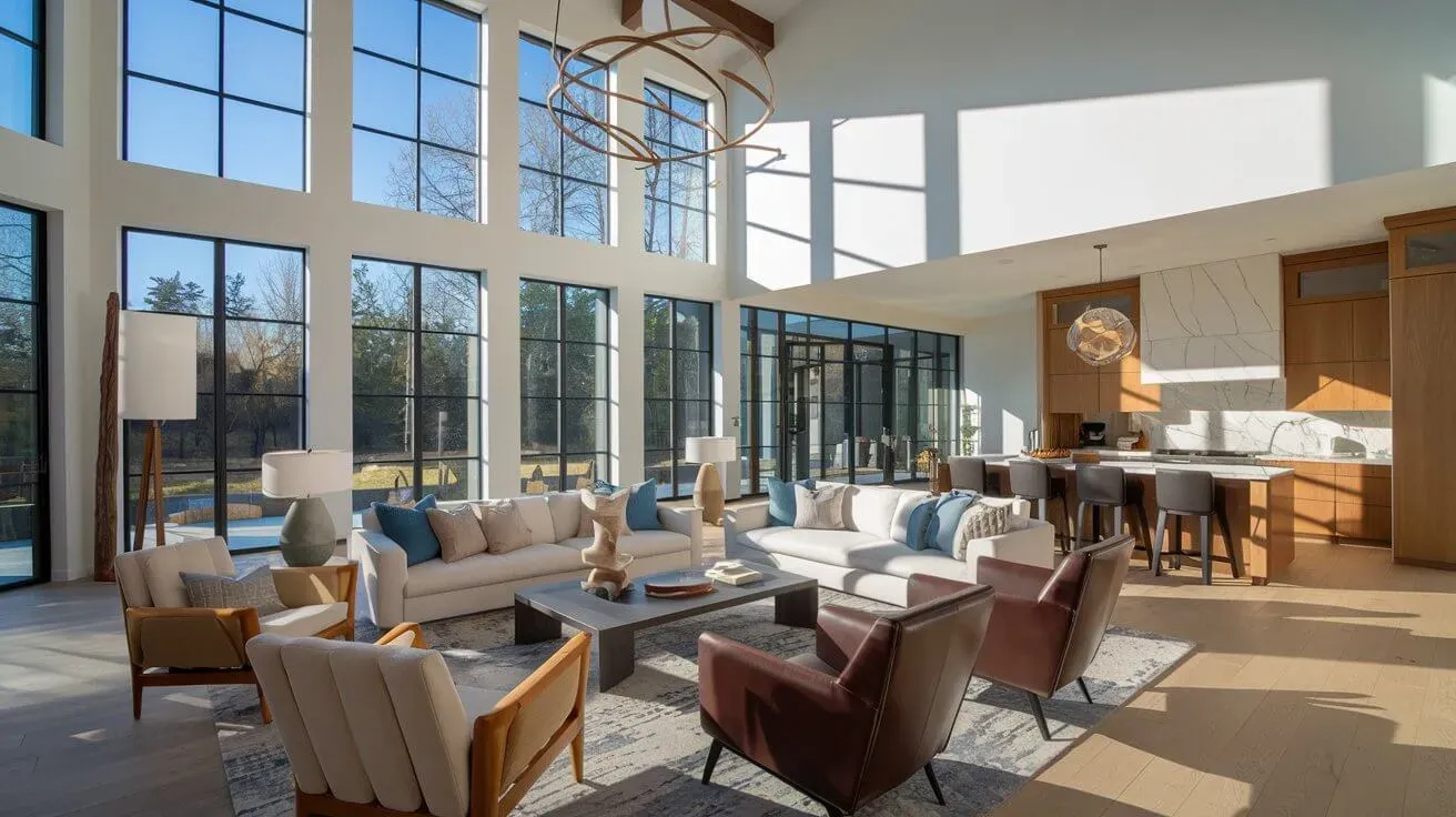 Final walkthrough of custom home interior in Spicewood with modern design