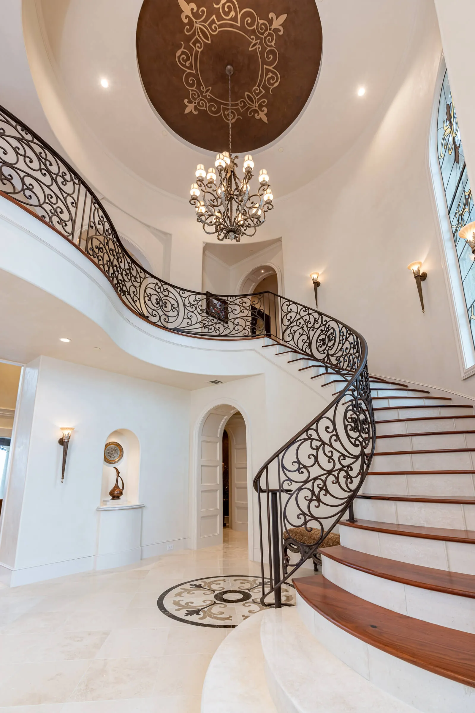 Custom iron staircase craftsmanship