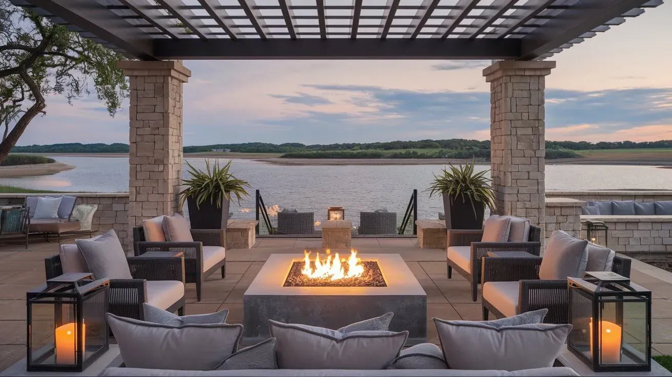 Elegant Lakefront Clubhouse Patio Overlooking Lake Travis