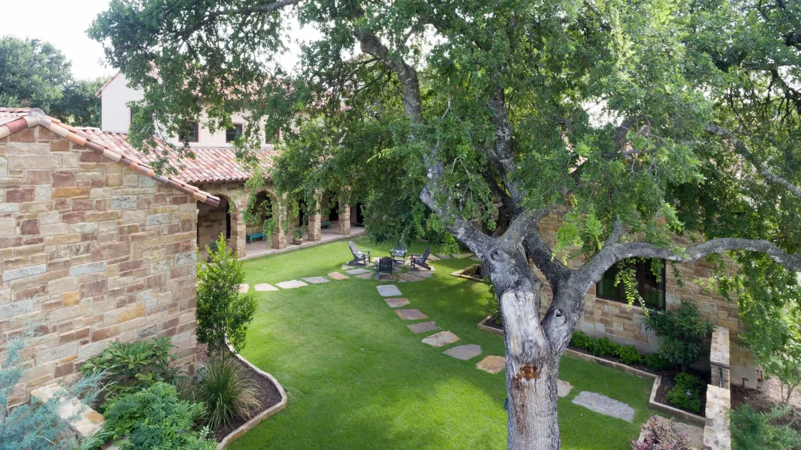 The Courtyard - custom home by Jenkins Design Build Austin TX