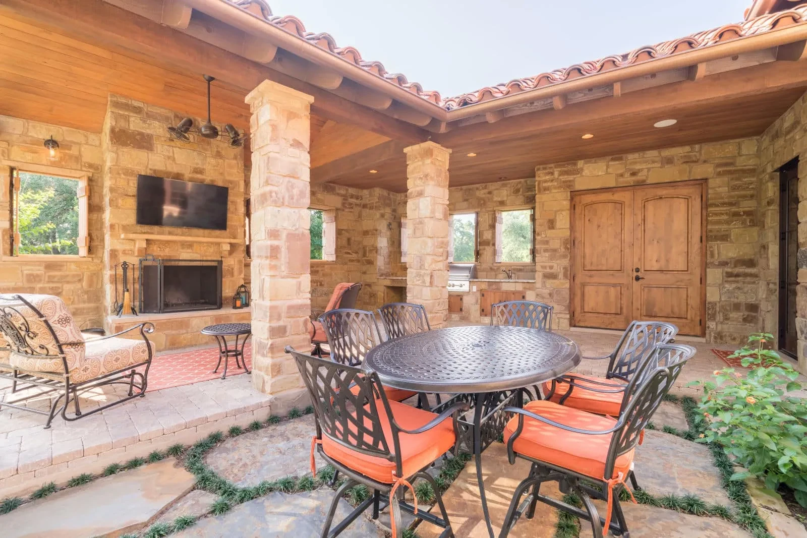 The Courtyard - custom home by Jenkins Design Build Austin TX
