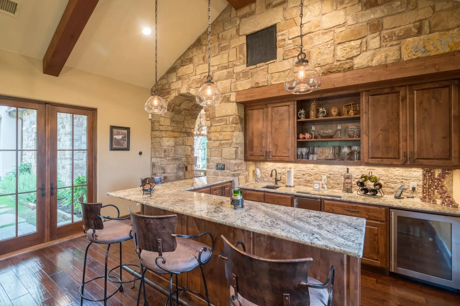 The Courtyard - custom home by Jenkins Design Build Austin TX