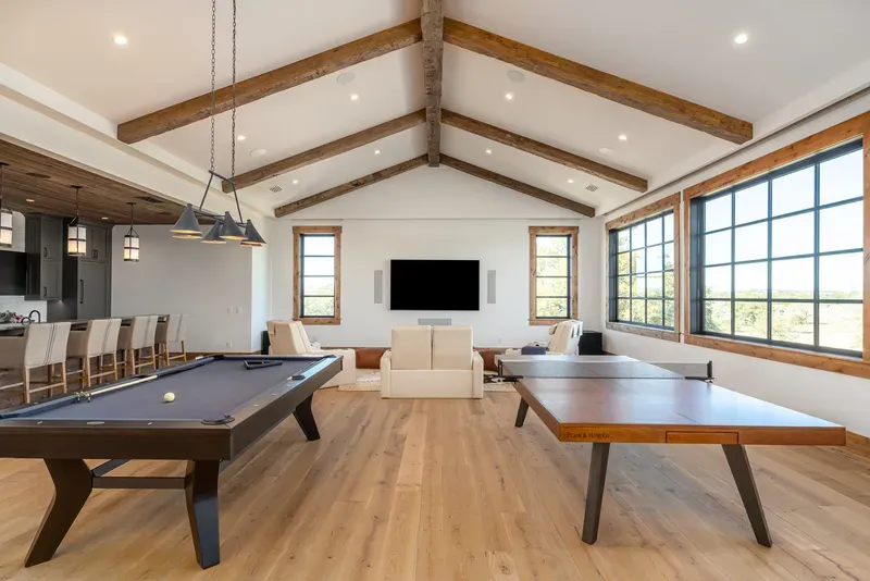 Custom game room designed by top Austin architects