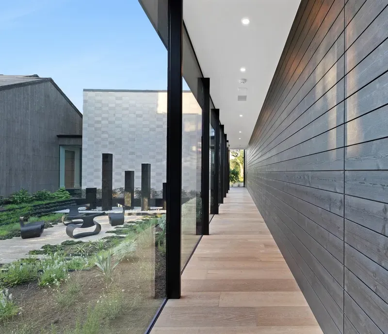 Estate garden view crafted by top Austin architects