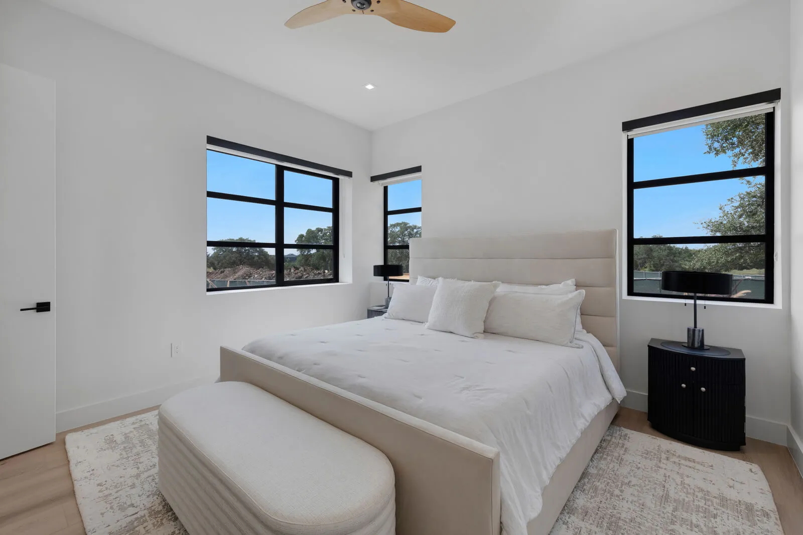 Private guest villa primary bedroom