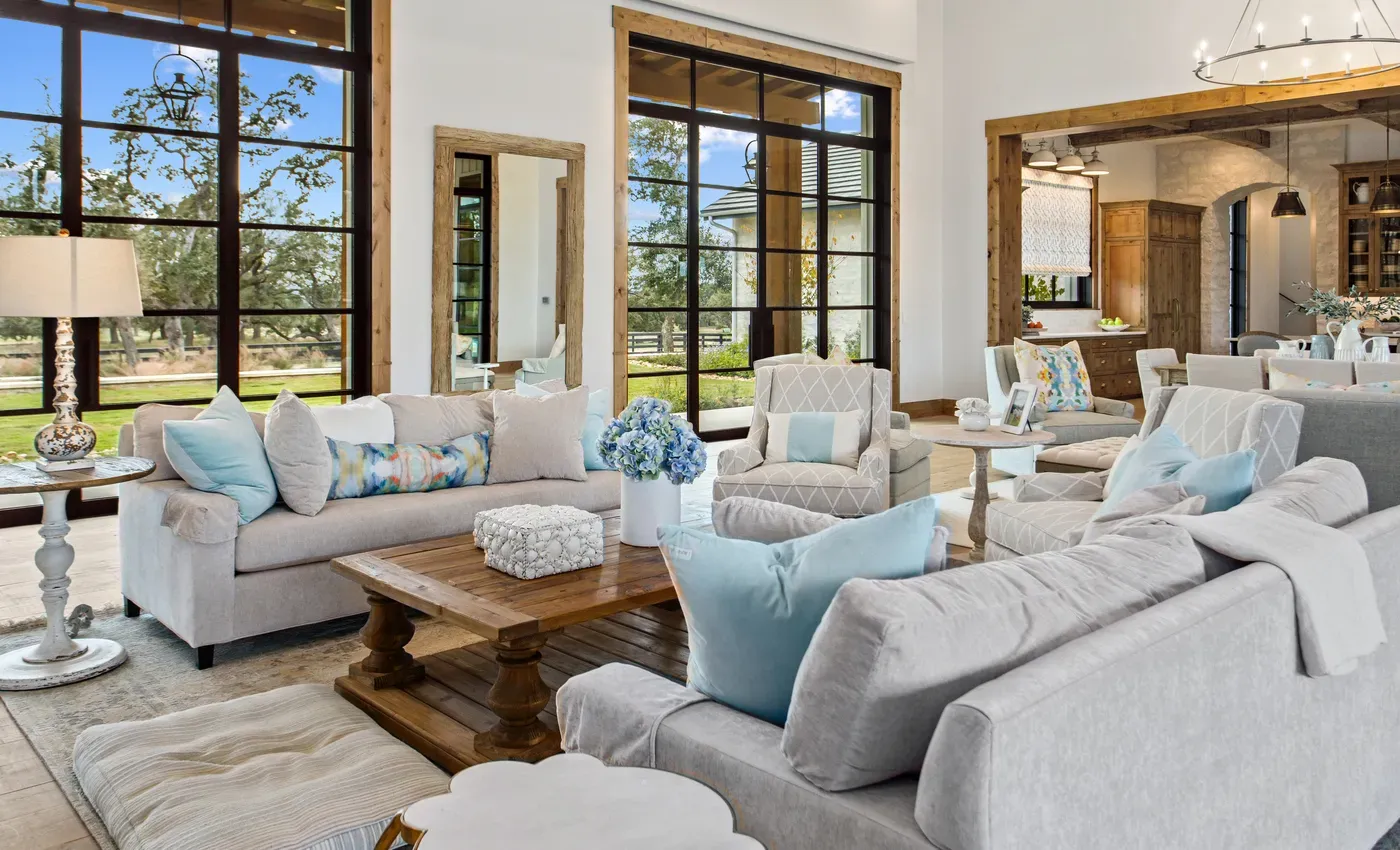 Ultra-luxury living room by top Austin architects Jenkins Design Build