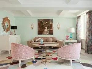 mint green and pink