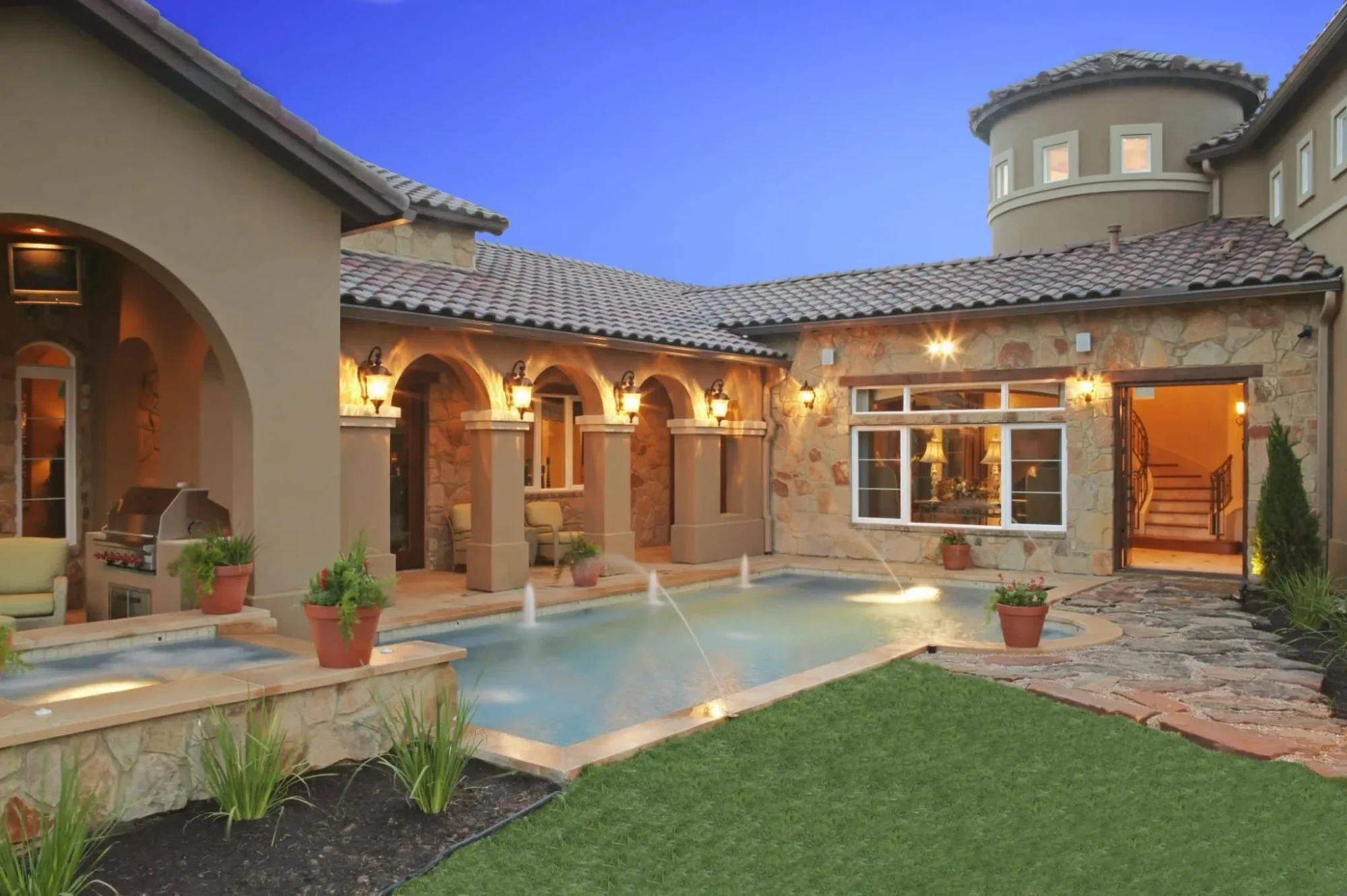 Tuscan Showcase Home - custom home by Jenkins Design Build Austin TX