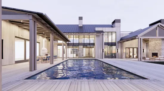 Luxury Travis Club home with swimming pool and hill country landscape views
