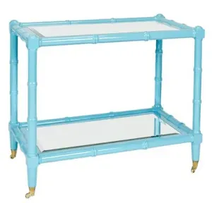 turquoise bar cart