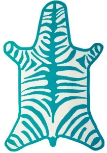 turquoise zebra rug