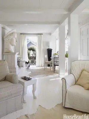 decorating with white living area cottage